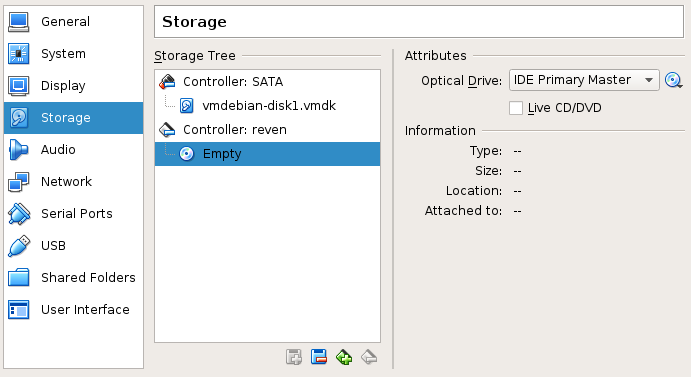 IDE configuration