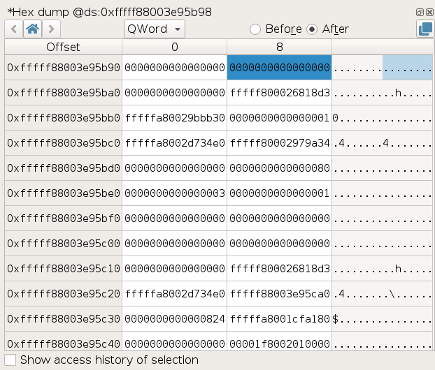 Hexdump view screenshot